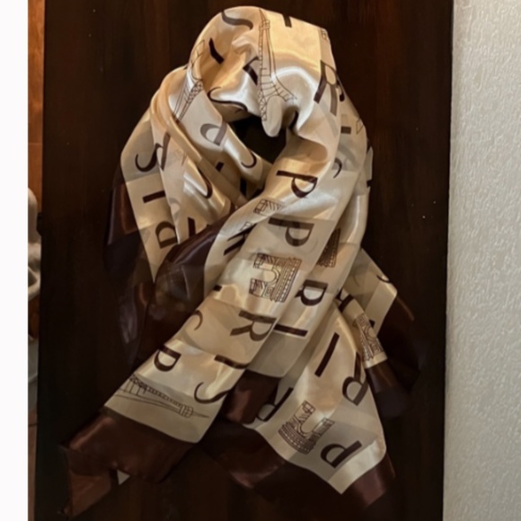 Vintage Scarf Paris Landmarks - Picture 1 of 5